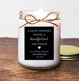 Personalized Memorial Gift Candle