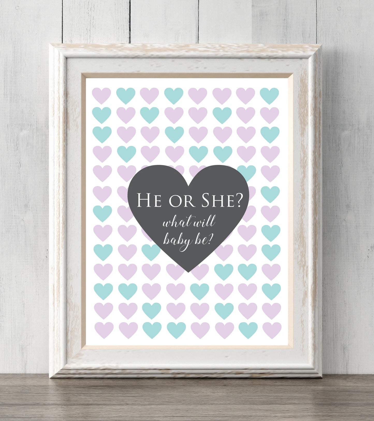 Gender reveal guest book print. 8x10. Can personalize text and colors. Print for your guests to sign or guess the gender. Prints BUY 2 GET 1 FREE!