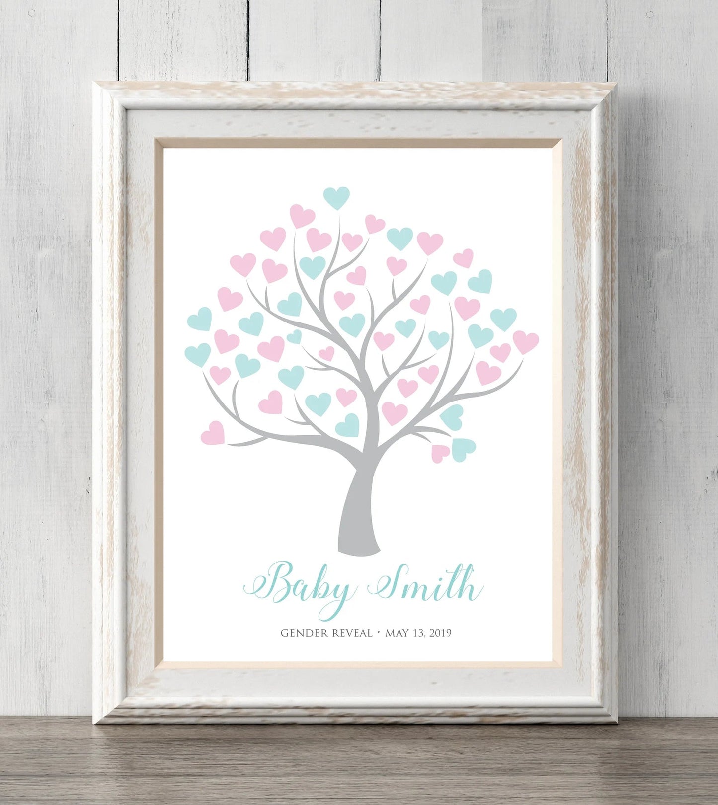 Gender Reveal Idea Guest Book Print. 8x10. He or she what will baby be. Personalize text and colors. Prints BUY 2 GET 1 FREE!