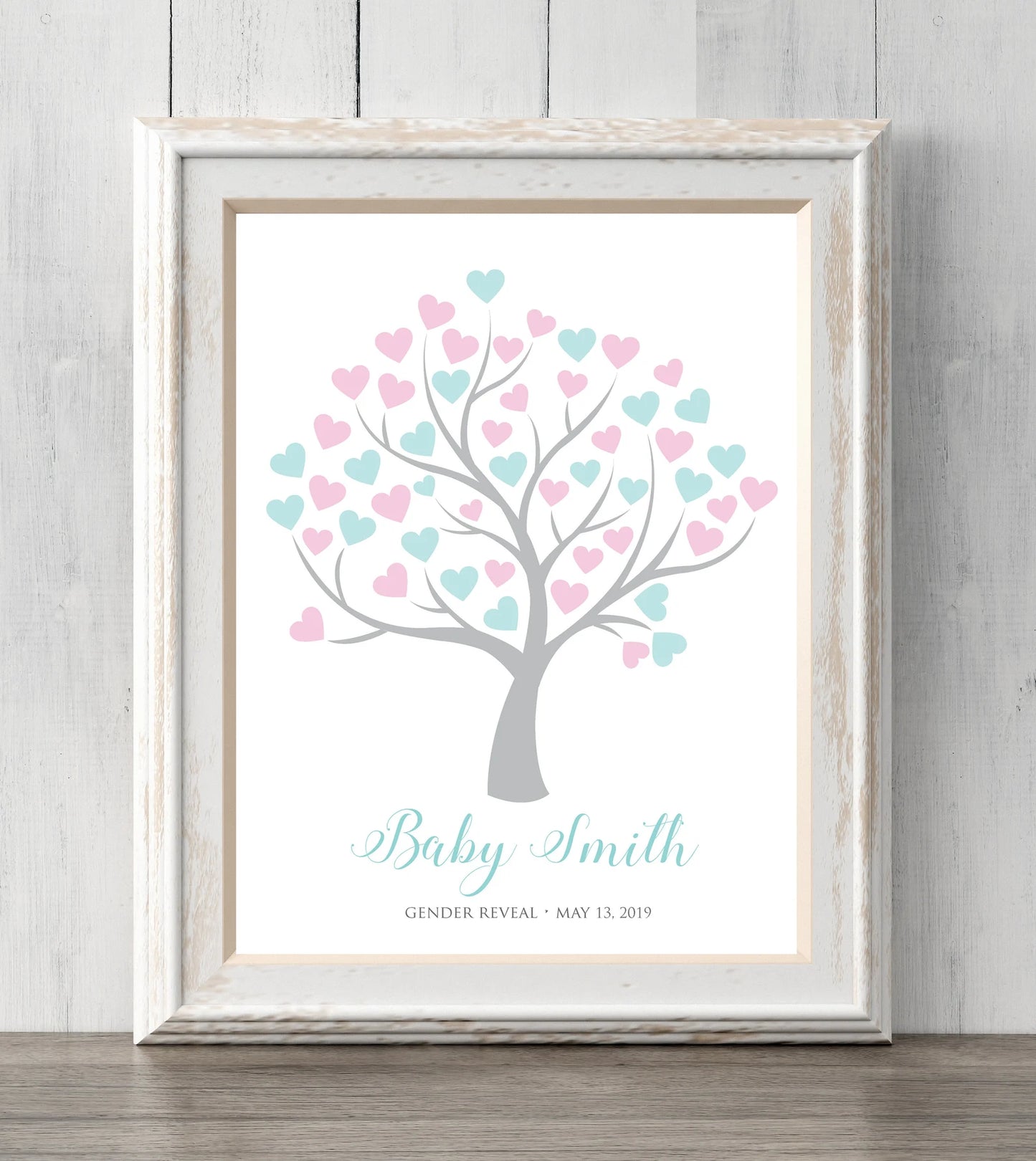 Gender Reveal Idea Guest Book Print. 8x10. He or she what will baby be. Personalize text and colors. Prints BUY 2 GET 1 FREE!