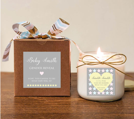 Gender Reveal Idea Candle