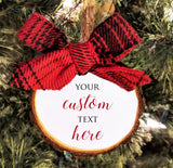Pregnancy Announcement Christmas Ornament. Personalized With Any Text. All Ornaments buy 2 get 1 FREE.