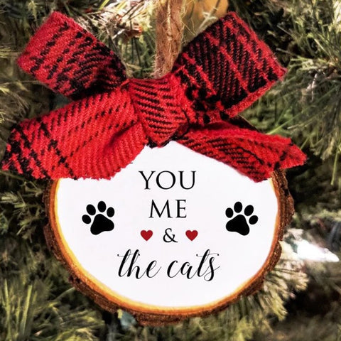 You Me and the Cats Christmas Ornament