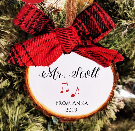 Music Teacher Christmas Ornament
