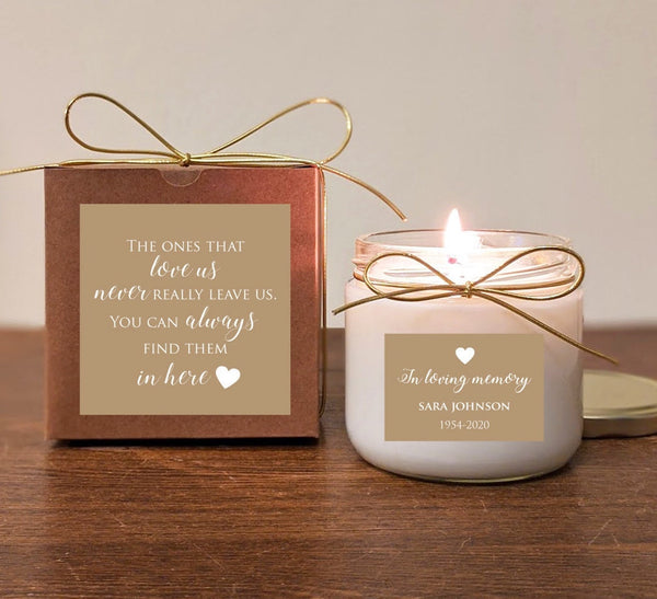 Personalized Sympathy Gift Candle 12oz