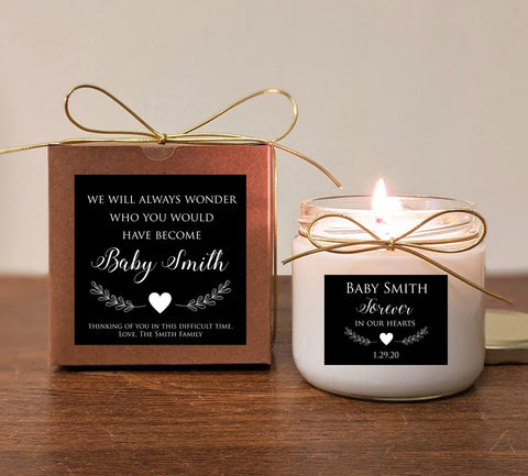 Personalized Miscarriage Candle 12oz