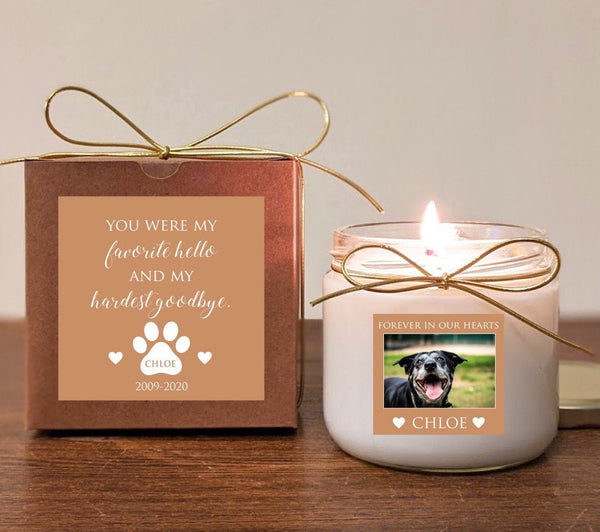 Personalized Dog Memorial Gift Candle 12oz