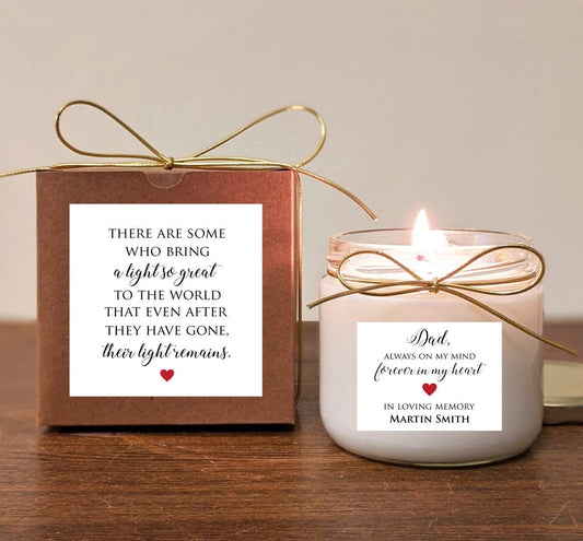 Loss of Father or Mother Memorial Gift Candle 12oz