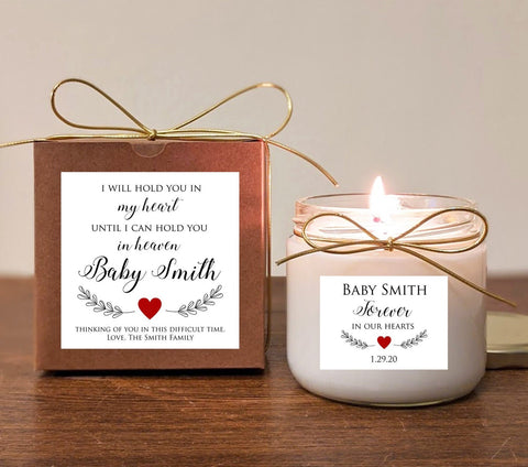 Miscarriage Sympathy Gift Personalized Candle 12oz