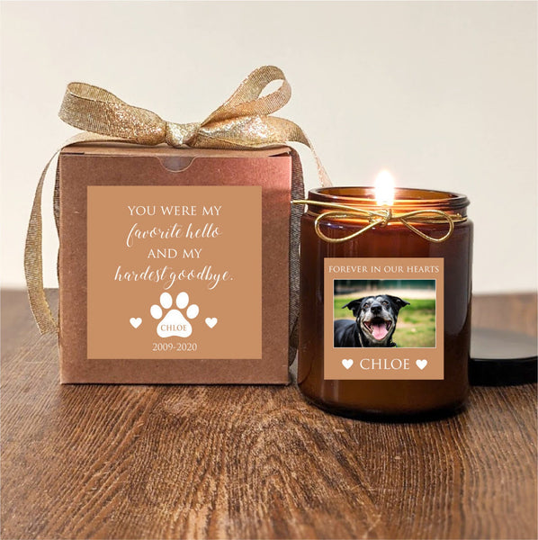 Personalized Dog Memorial Gift Candle 8oz