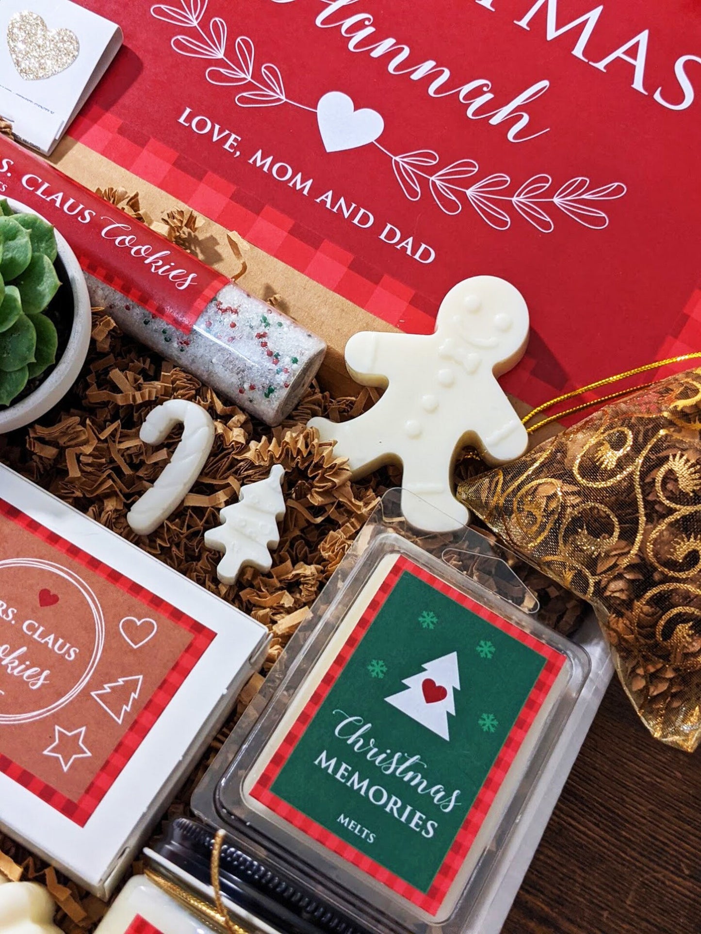 Christmas Gift Box. Personalized Gift with Candles, Melts and more.