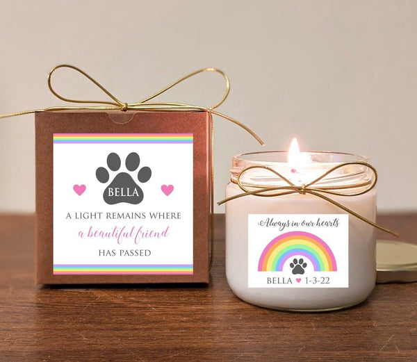 Dog Memorial Personalized Gift Candle 12oz
