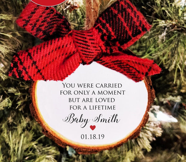 Personalized Miscarriage Christmas Ornament. You Were Carried for Only. All Ornaments buy 2 get 1 FREE.