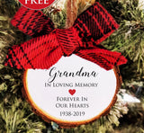 Memorial Gift Christmas Ornament. In loving memory. Forever in our hearts. All Ornaments buy 2 get 1 FREE. Free personalization.