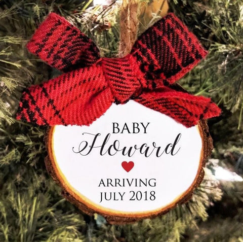Pregnancy Announcement Ornament. Personalized Christmas Ornament. All Ornaments buy 2 get 1 FREE.