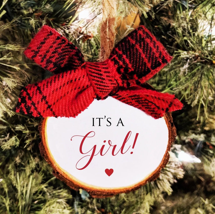 Christmas Gender Reveal Ornament. Personalized Christmas Ornament. He or She What Will Baby Be? All Ornaments Buy 2 Get 1 FREE.