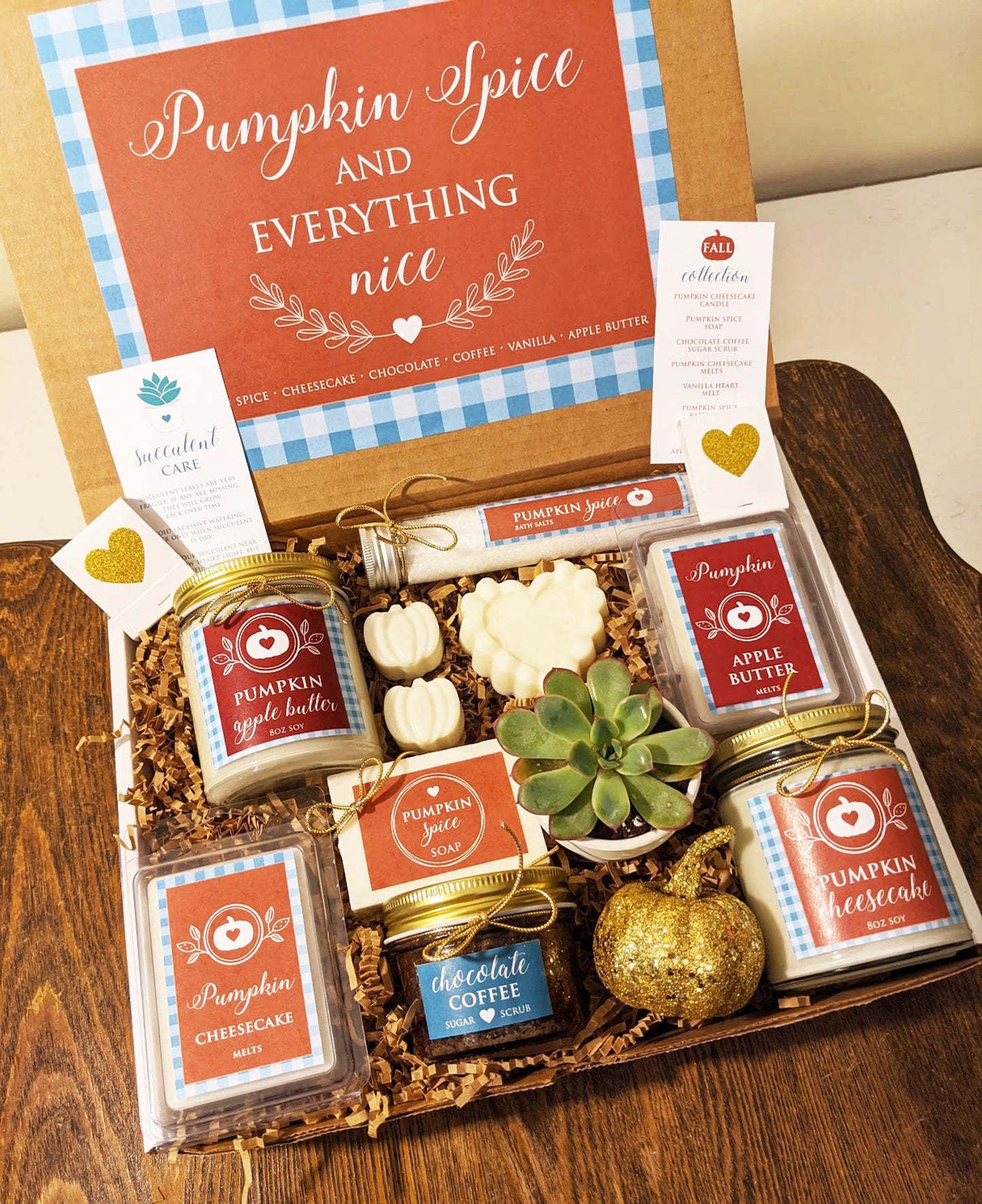 Pumpkin Spice Fall Gift Box. Candles, Melts, and More.